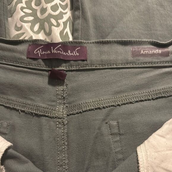 EUC Gloria Vanderbilt Size 18 Green Straight Leg Pants - Picture 2 of 2